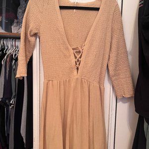 Free People Perfect Solution Maxi Dress - Size M Beige